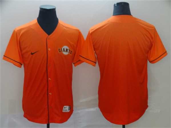 Men%27s San Francisco Giants Blank Orange Fade Stitched Baseball Jersey->san francisco giants->MLB Jersey